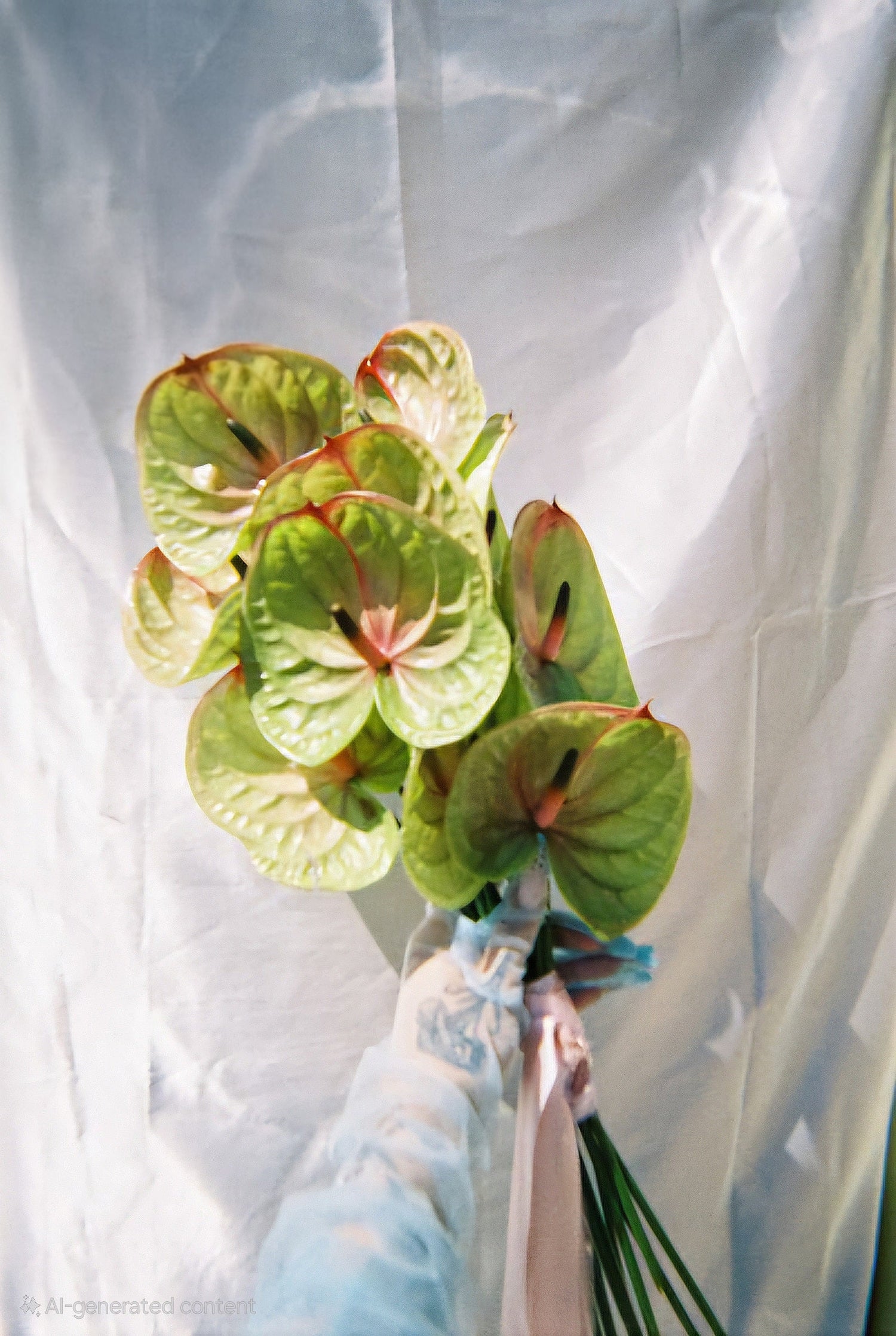 bridal bouquet with roses, calla lilies and anthurium